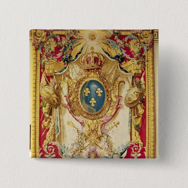 Coat of arms of the French Royal Family 15 Cm Square Badge (Front)