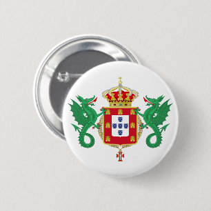 Coat of Arms of the Kingdom of Portugal 1640-1910) 6 Cm Round Badge