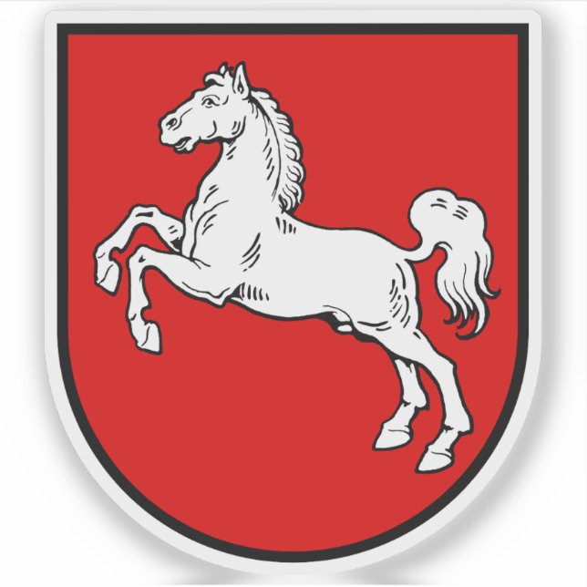 Coat of arms of the Lower Saxony state, Germany (Front)