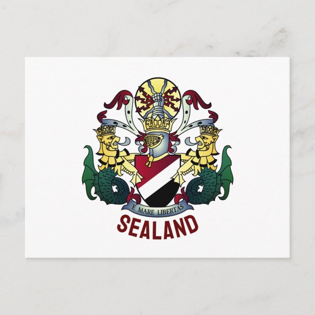Coat of Arms of the Principality of Sealand Postcard (Front)