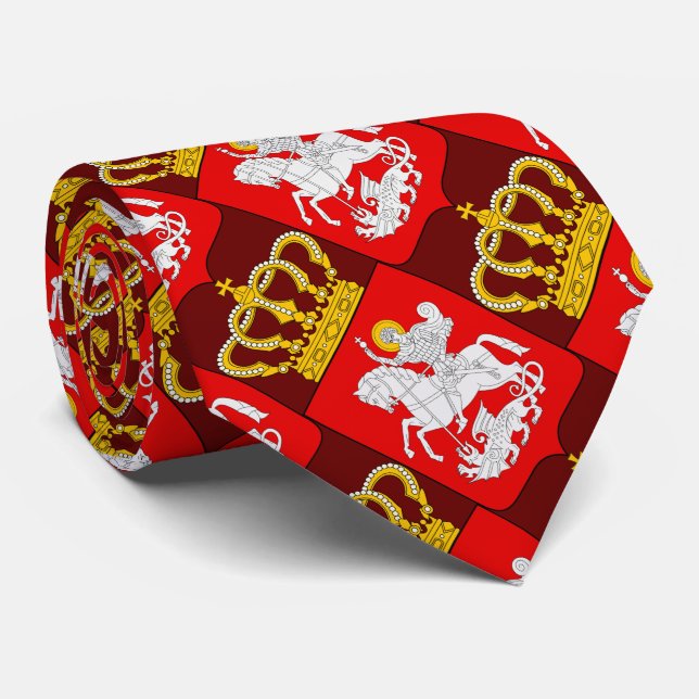 Coat of Arms of the Republic of Georgia Tie (Rolled)