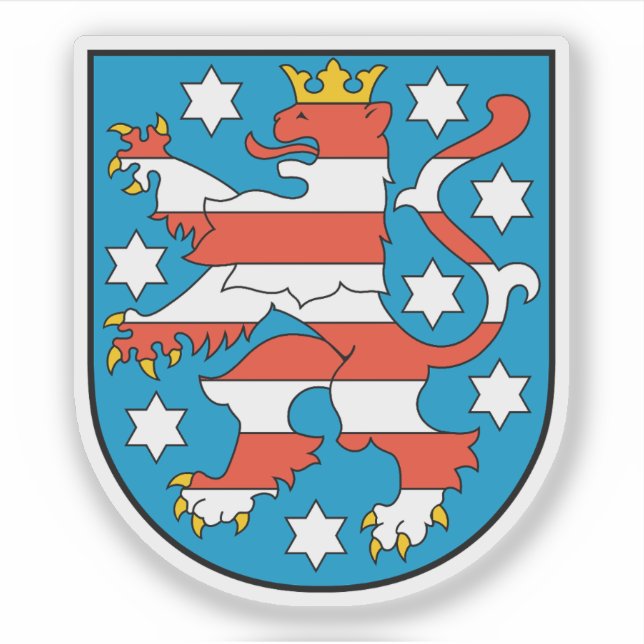 Coat of arms of the Thuringia state, Germany (Front)