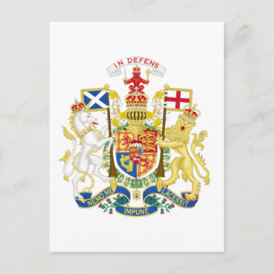 Coat of Arms of the United Kingdom in Scotland Postcard