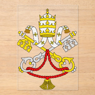 Coat of arms of the Vatican City Acrylic Invitations