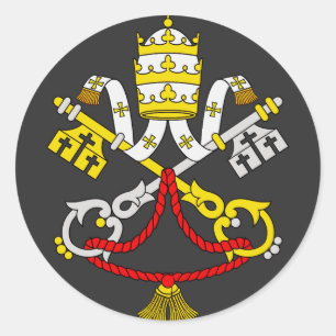 Coat of arms of the Vatican City Classic Round Sticker