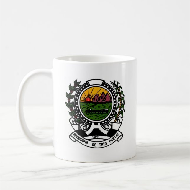 Coat of Arms of Três Pontas, Minas Gerais Coffee Mug (Left)