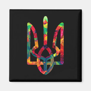 Coat Of Arms Of Ukraine In National Colours Ukrain Magnet