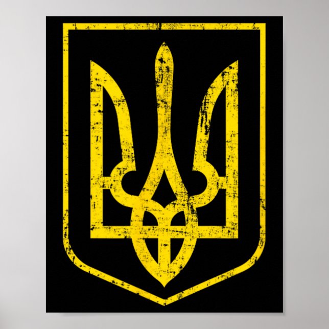 Coat Of Arms Of Ukraine  Poster (Front)