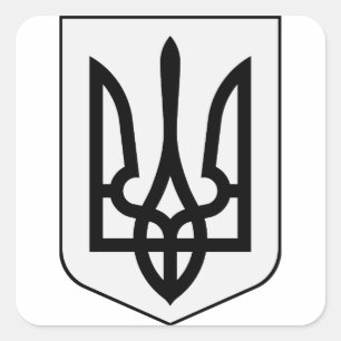 Coat of arms of Ukraine Square Sticker