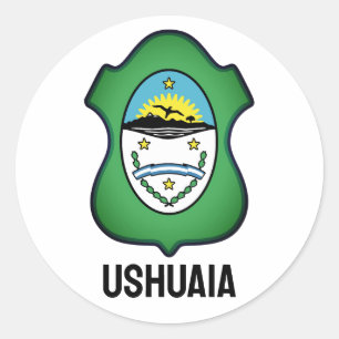 Coat of arms of Ushuaia - Argentina Classic Round Sticker