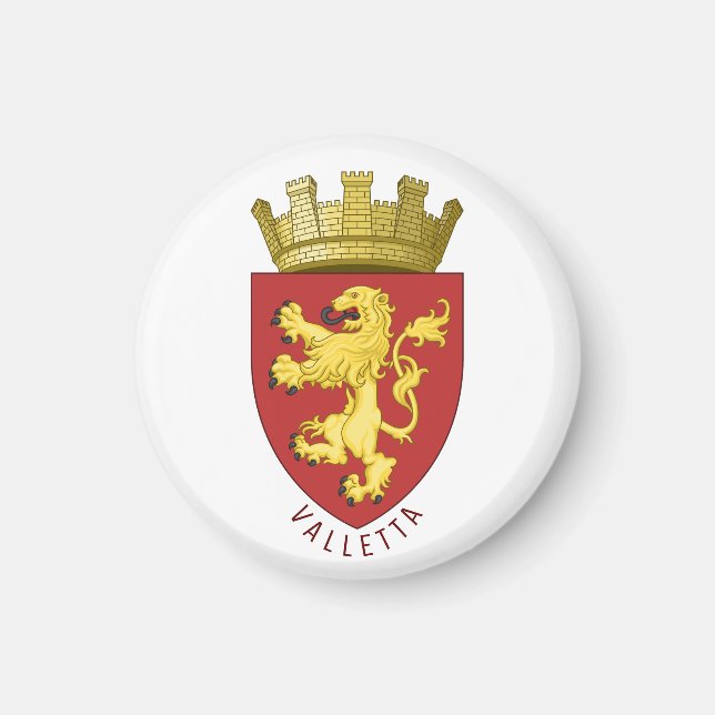 Coat of arms of Valletta, MALTA Magnet (Front)
