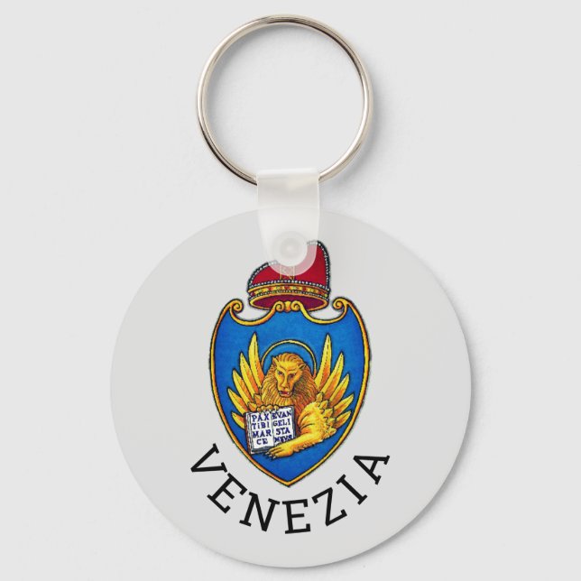 Coat of Arms of Venice, Italy Key Ring (Front)