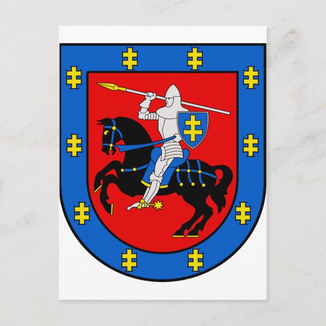 Coat of Arms of Vilnius County Postcard (Front)