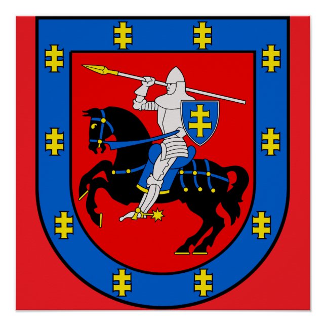 Coat of Arms of Vilnius County Poster (Front)