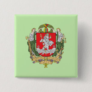 Coat of arms of Vilnius, Lithuania Button