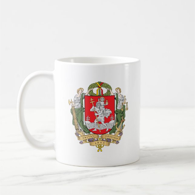 Coat of arms of Vilnius, Lithuania Coffee Mug (Left)