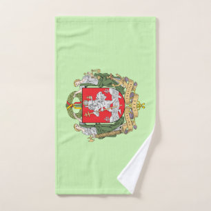 Coat of arms of Vilnius, Lithuania Hand Towel