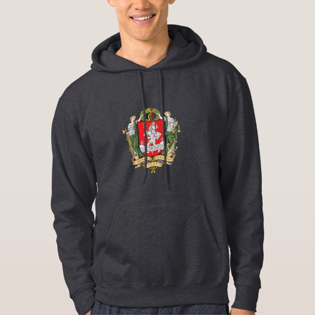 Coat of arms of Vilnius, Lithuania Hoodie (Front)