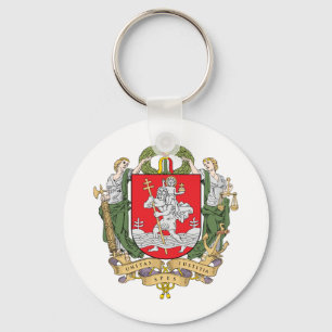 Coat of arms of Vilnius, Lithuania Keychain