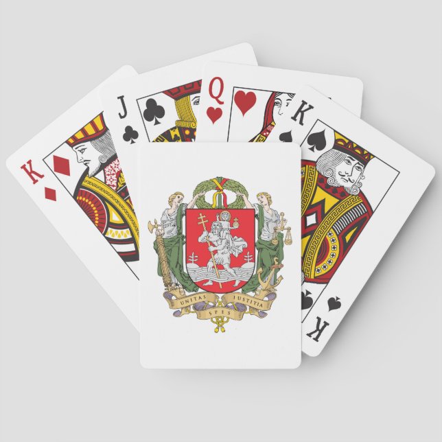 Coat of arms of Vilnius, Lithuania Playing Cards (Back)