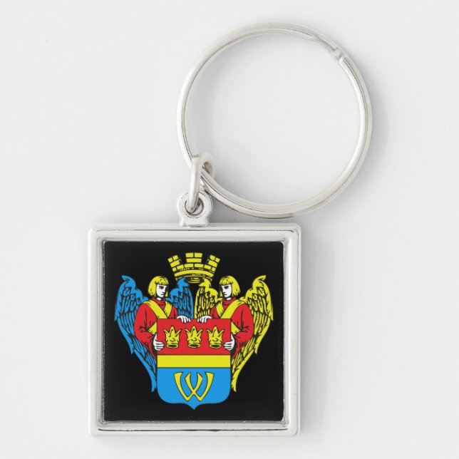 Coat of arms of Vyborg, Russia Key Ring (Front)