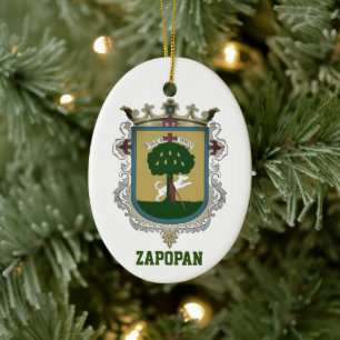 Coat of Arms of Zapopan - Mexico Ceramic Ornament