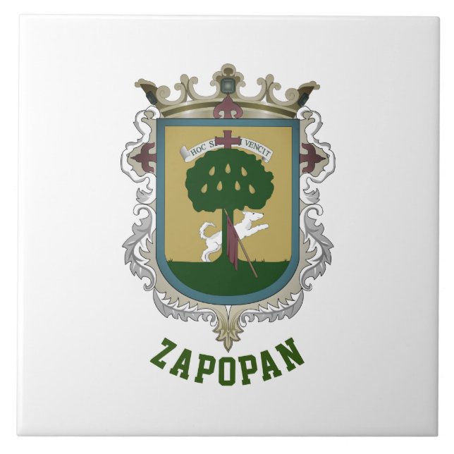 Coat of Arms of Zapopan - Mexico Ceramic Tile (Front)