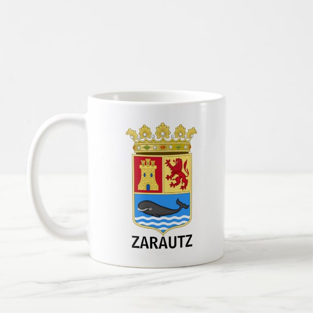 Coat of Arms of Zarautz - Gipuzkoa Coffee Mug (Left)