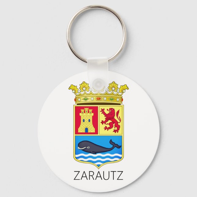 Coat of Arms of Zarautz - Gipuzkoa Keychain (Front)