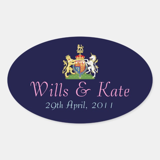 Coat of Arms Royal Wedding Sticker (Front)