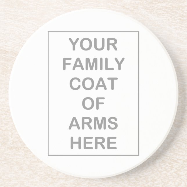 Coat of Arms Sandstone Coaster (Front)