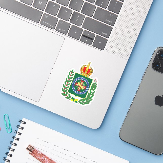 Coat of Arms - Second Empire of Brazil (Laptop w/ iPhone)
