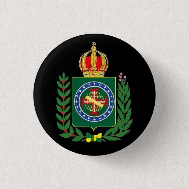 Coat of Arms - Second Empire of Brazil 3 Cm Round Badge (Front)