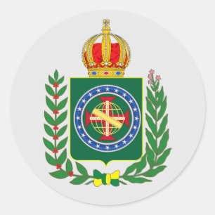 Coat of Arms - Second Empire of Brazil Classic Round Sticker