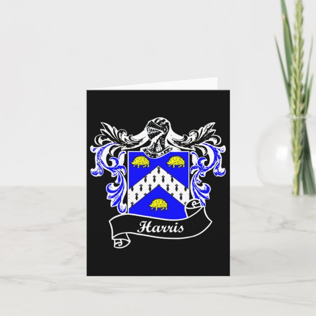 Coat Of Arms Surname Last Name Family Crest  Card (Front)