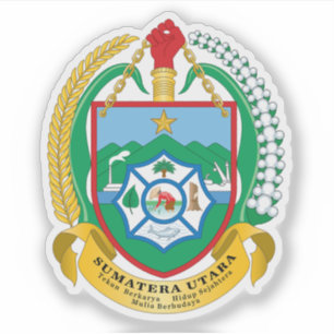 Coat of arms the North Sumatra province, Indonesia