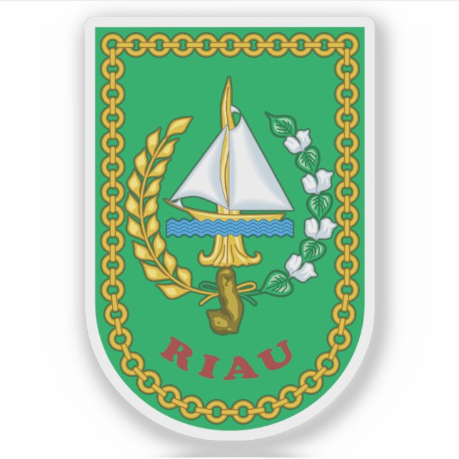 Coat of arms the Riau province, Indonesia (Front)