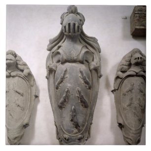 Coats of Arms from the Vecchietti Family (stone) Tile