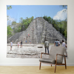 Coba Pyramid Mayan Ruins Riviera Maya Mexico Tapestry