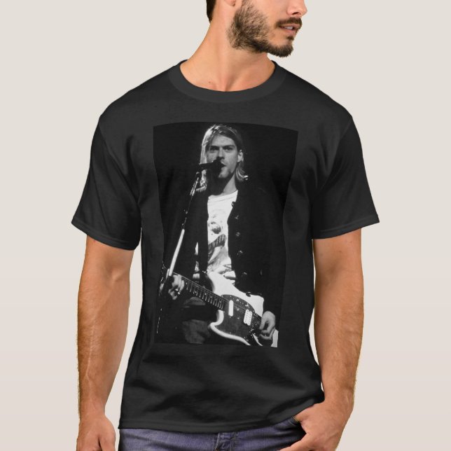 Cobain B&W Premium T-Shirt (Front)