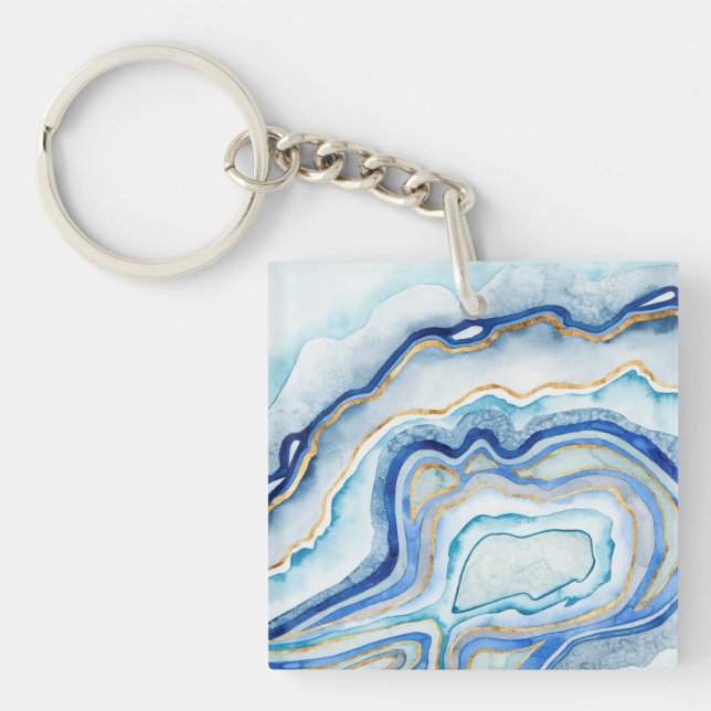 Cobalt Agate II Key Ring (Front)