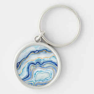Cobalt Agate II Key Ring