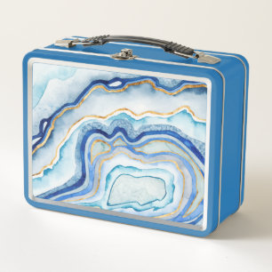 Cobalt Agate II Metal Lunch Box