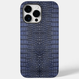 Cobalt Alligator Texture Print Case-Mate iPhone 14 Pro Max Case