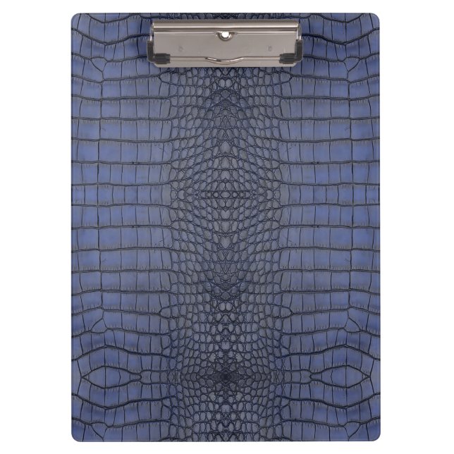 Cobalt Alligator Texture Print Clipboard (Front)