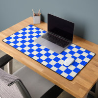 Cobalt and cream checkerboard pattern