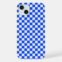 Cobalt and cream checkerboard pattern
