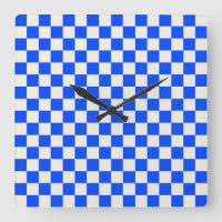 Cobalt and cream checkerboard pattern