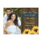 COBALT BLU RUSTIC SUNFLOWER SAVE THE DATE POSTCARD
