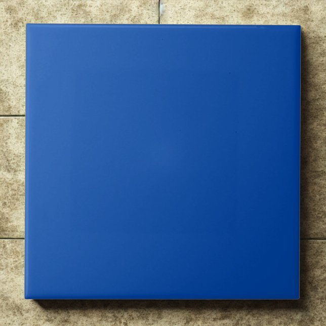Cobalt Blue #0047ab Deep Bold Modern Accent Ceramic Tile (Creator Uploaded)